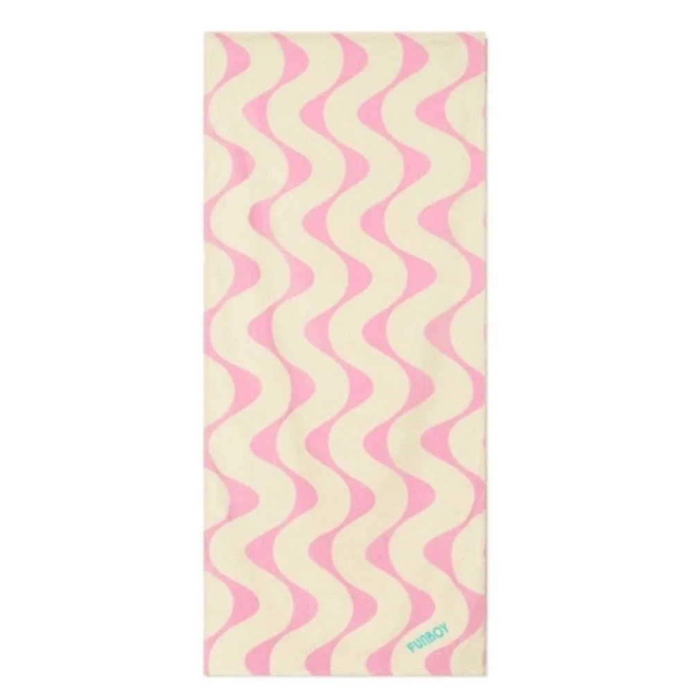 Funboy Poolside Leisure‎ Club Beach Towel Pink Cream 100% Cotton NEW